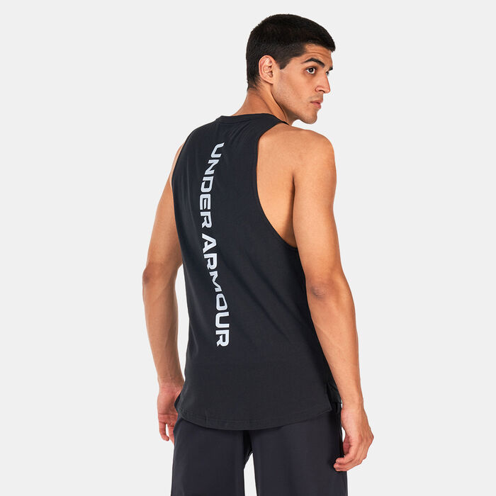 Under Armour Men's Baseline Cotton Tank Top Black Under Armour Men's Baseline Cotton Tank Top Black image number 1