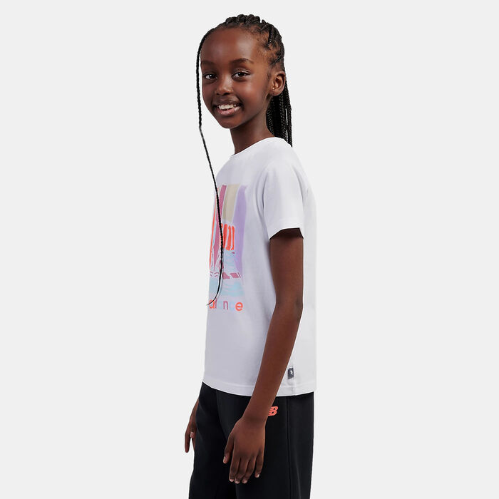 New Balance Kids' Script Graphic T-Shirt White image number 3