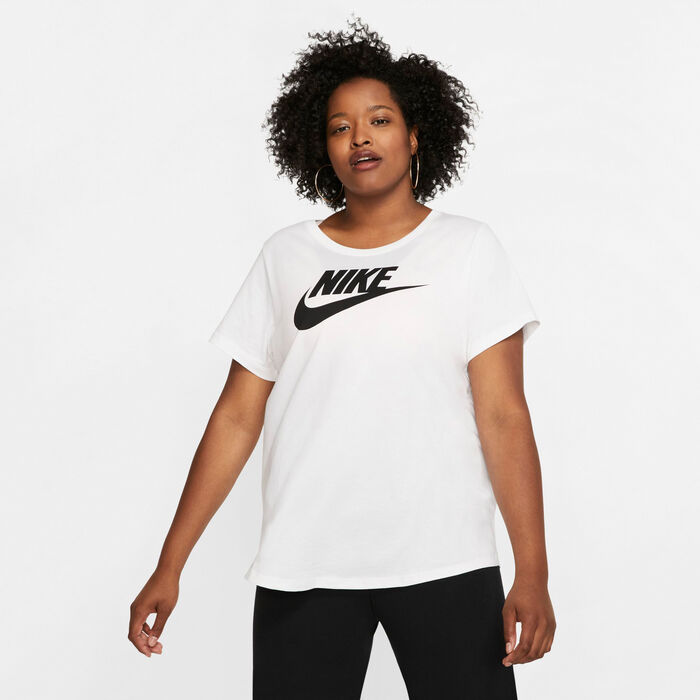 Nike Women's Sportswear Essential T-Shirt (Plus Size) White image number 0