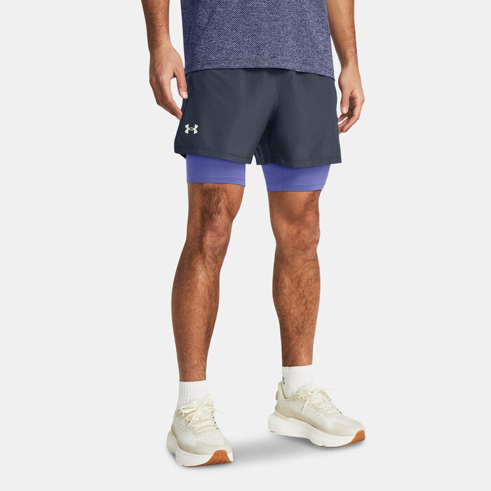 Under Armour Men's Launch 2-in-1 Running Shorts Grey image number 0