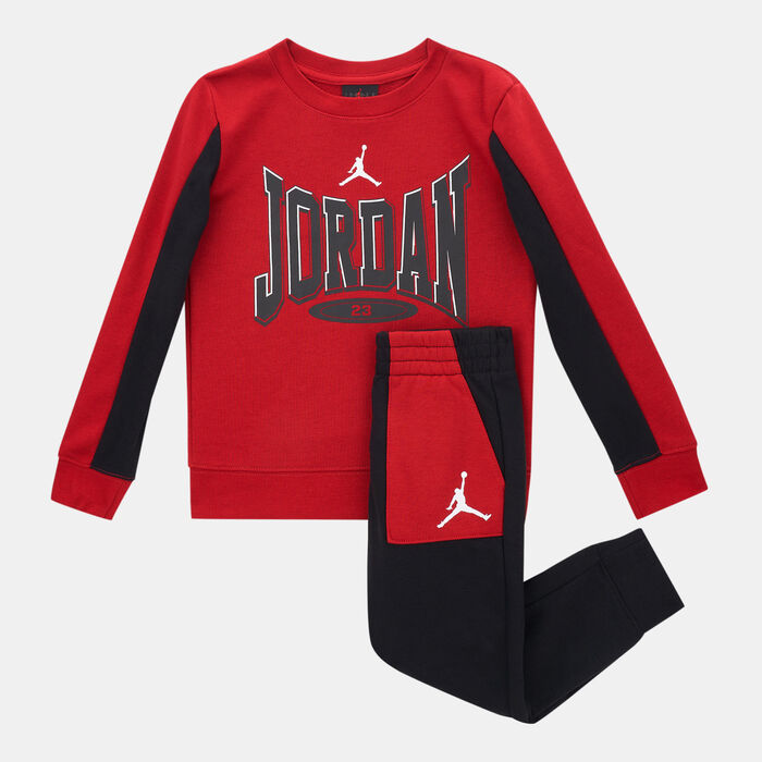 Jordan Kids' Retro Sweatshirt and Sweatpants Set Red Jordan Kids' Retro Sweatshirt and Sweatpants Set Red image number 0