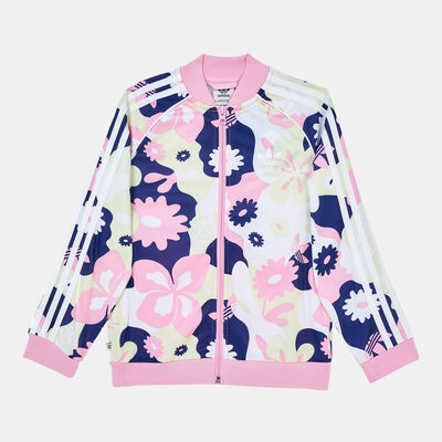 adidas Originals Kids' Allover Flower Print SST Track Jacket Multi