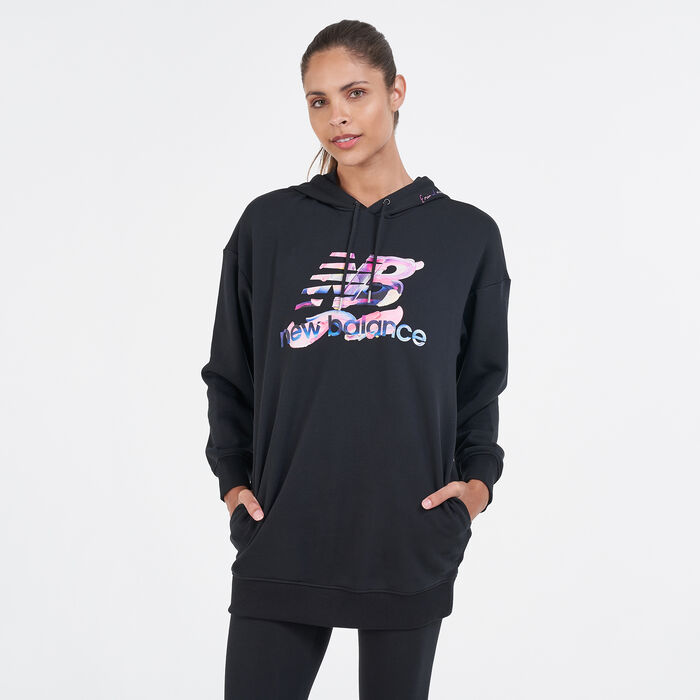 New Balance Women's Erin Loree Hoodie Dress Black New Balance Women's Erin Loree Hoodie Dress Black image number 0