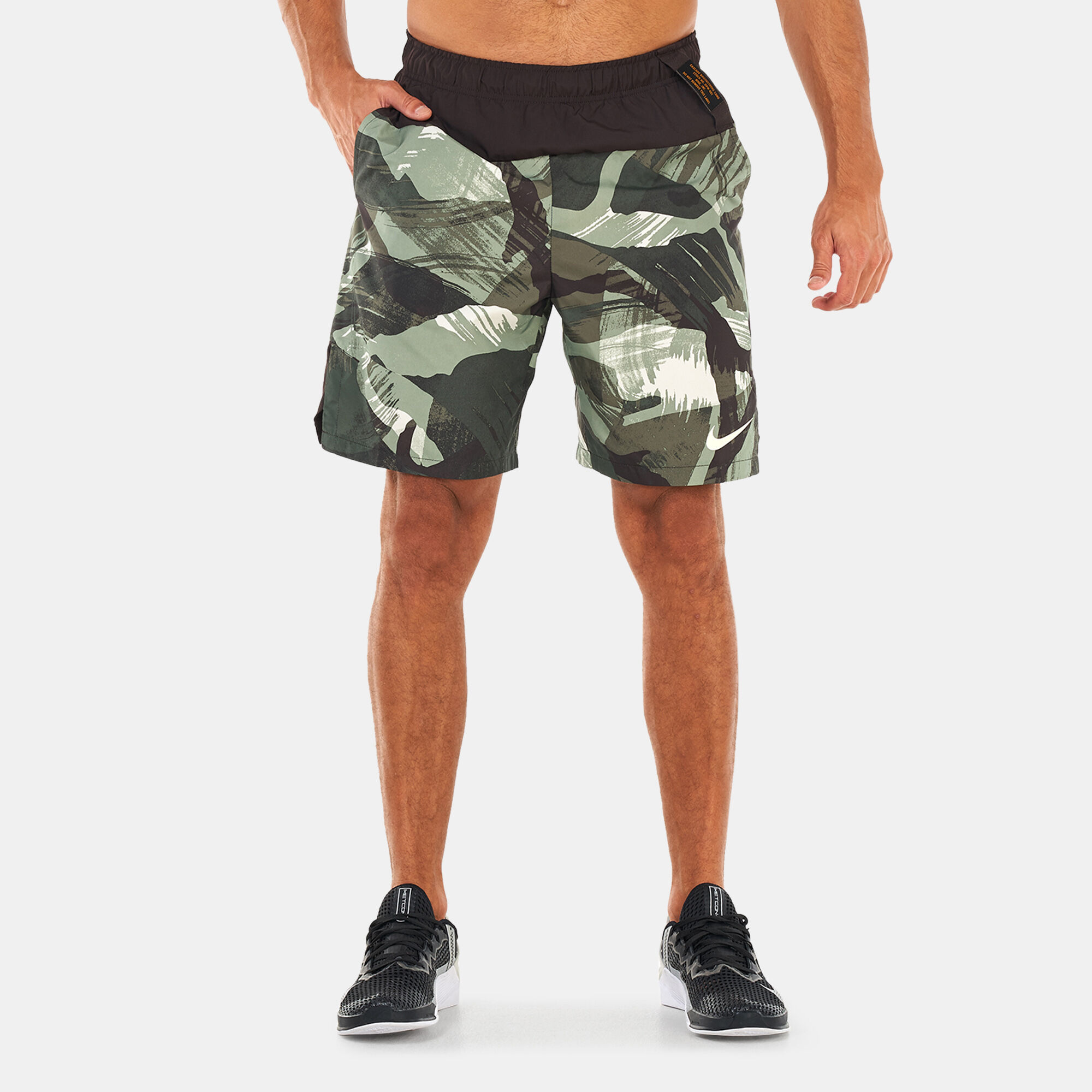 Men s Dri FIT Flex 9 Inch Woven Shorts Green Nike in Qatar SSS