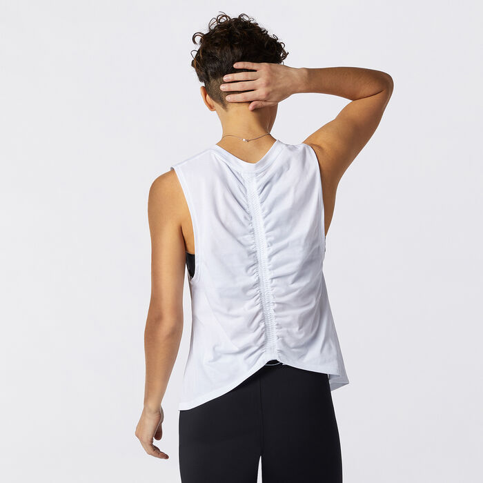 New Balance Women's Relentless Tank Top White New Balance Women's Relentless Tank Top White image number 1
