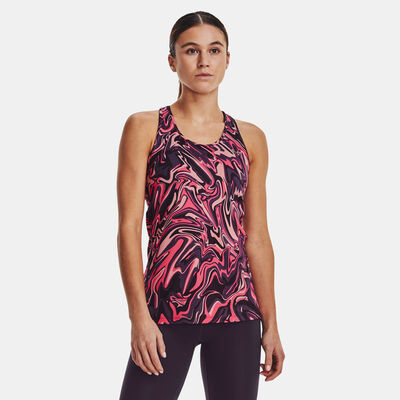 Under Armour Women's HeatGear® Armour Racer Print Tank Top Purple Under Armour Women's HeatGear® Armour Racer Print Tank Top Purple