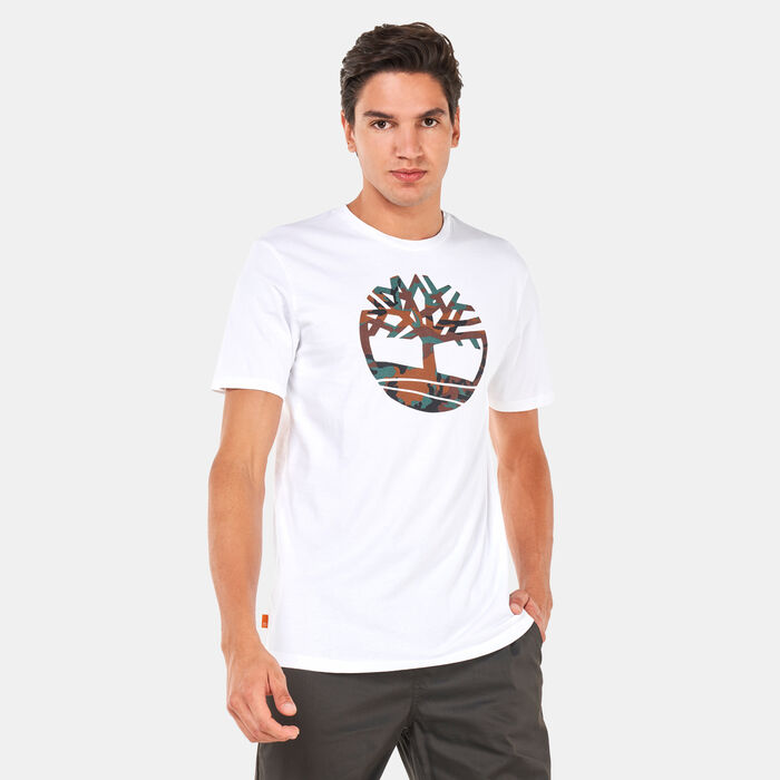 Timberland Men's Outdoor HER SSNL Camo Tree Logo T-Shirt White image number 0