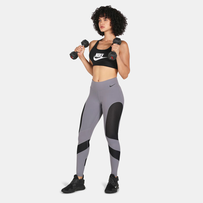 Nike Women's Pro Swoosh Sports Bra Black image number 2