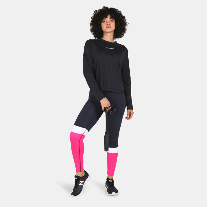 New Balance Women's Relentless Long Sleeve T-Shirt Black image number 2