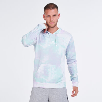 adidas Men's Essentials Tie-Dyed Inspirational Hoodie Multi adidas Men's Essentials Tie-Dyed Inspirational Hoodie Multi