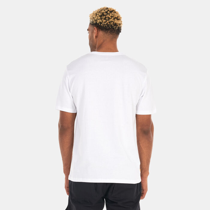 Timberland Men's Linear Logo Non-Ringer T-Shirt White Timberland Men's Linear Logo Non-Ringer T-Shirt White image number 1