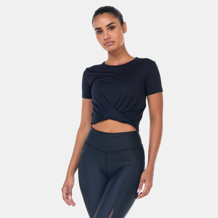Under Armour Women's Motion Crossover Crop Top Black Under Armour Women's Motion Crossover Crop Top Black image number 0