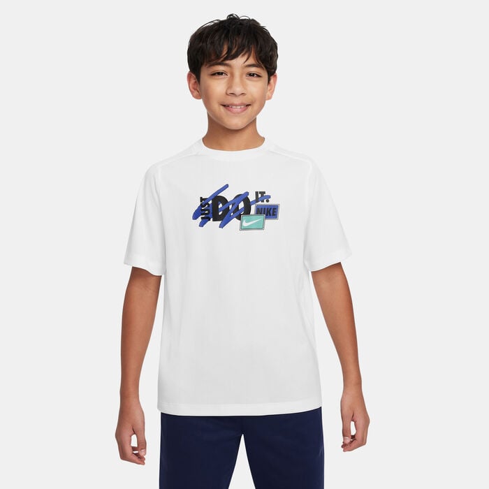 Nike Kids' Dri-FIT Printed T-Shirt (Older Kids) White Nike Kids' Dri-FIT Printed T-Shirt (Older Kids) White image number 0