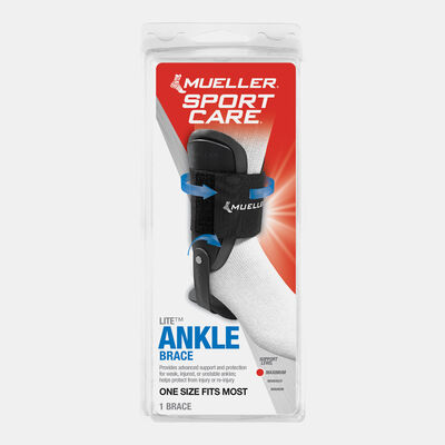 Mueller Lite Ankle Brace (One Size) Black Mueller Lite Ankle Brace (One Size) Black