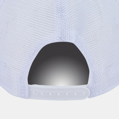 New Era LA Lakers NBA Camo 9FORTY A-Frame Trucker Cap Purple