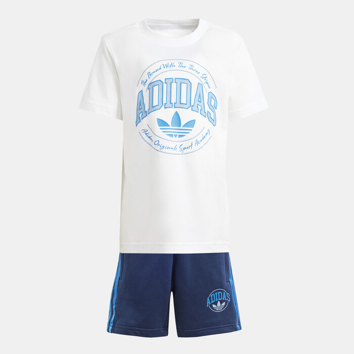 adidas Originals Kids' VRCT T-Shirt and Short Set White image number 0