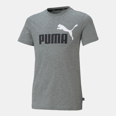 PUMA Kids' Essentials+ Two Tone Logo T-Shirt Grey