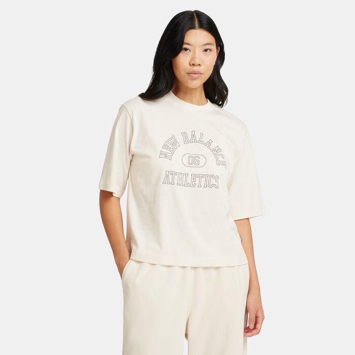 New Balance Women's Graphic Jersey T-Shirt Brown New Balance Women's Graphic Jersey T-Shirt Brown image number 0