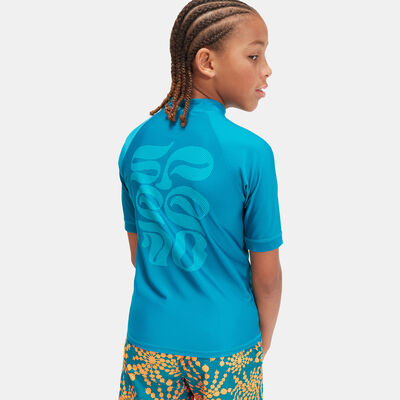 Speedo Kids' Printed Rashguard Green
