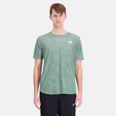 New Balance Men's Q Speed Jacquard T-Shirt Green New Balance Men's Q Speed Jacquard T-Shirt Green