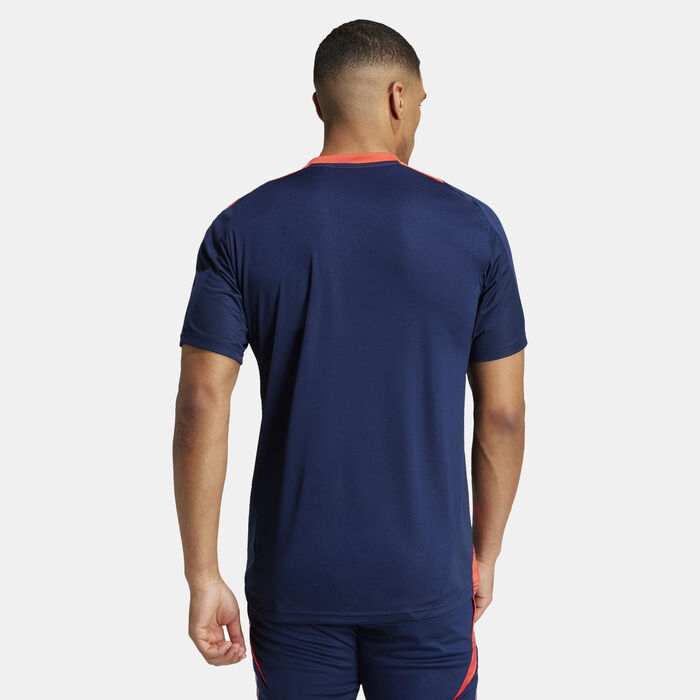 adidas Men's Manchester United Tiro 24 Training Football Top Blue adidas Men's Manchester United Tiro 24 Training Football Top Blue image number 1