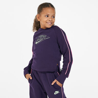 Nike Kids' Sportswear FT Hoodie (Older Kids) Purple