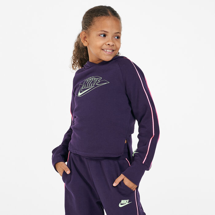 Nike Kids' Sportswear FT Hoodie (Older Kids) Purple Nike Kids' Sportswear FT Hoodie (Older Kids) Purple image number 0