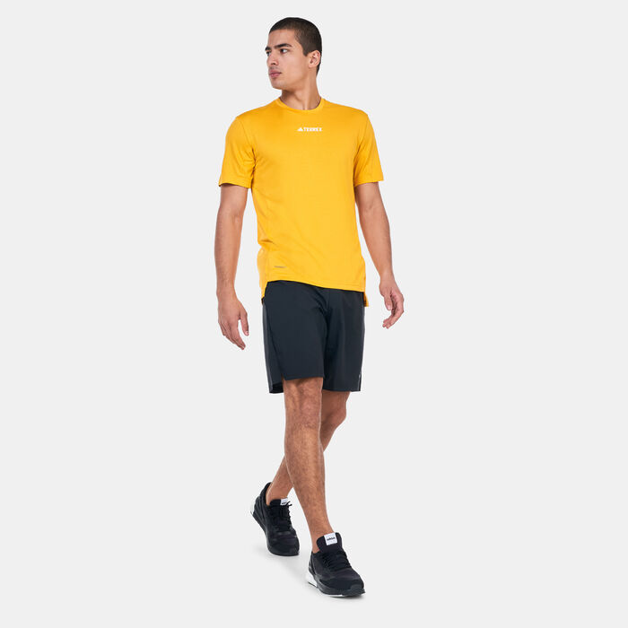 adidas Men's Terrex Multi T-Shirt yellow adidas Men's Terrex Multi T-Shirt yellow image number 4