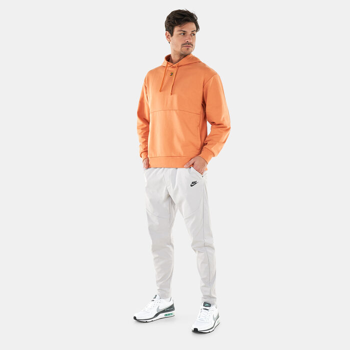 Nike Men's Court Fleece Tennis Hoodie Orange image number 2