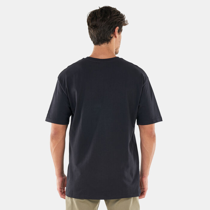 New Era Men's Pinstripe White Oversized T-Shirt Blue New Era Men's Pinstripe White Oversized T-Shirt Blue image number 1