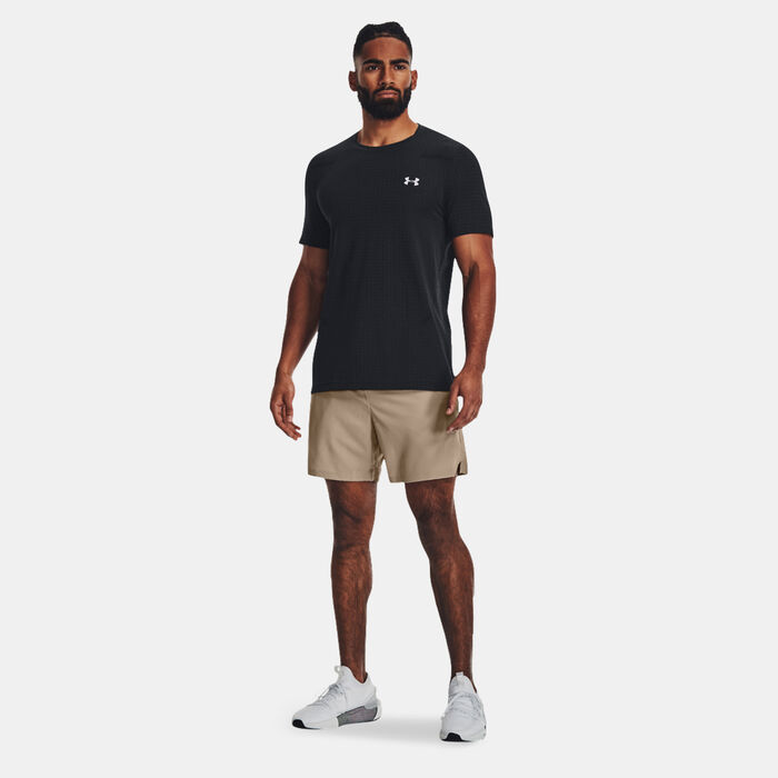 Under Armour Men's Seamless Grid Training T-Shirt Black Under Armour Men's Seamless Grid Training T-Shirt Black image number 2