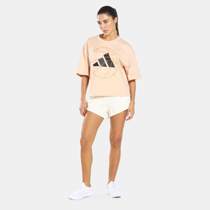 adidas Women's Sportswear Graphic T-Shirt Beige adidas Women's Sportswear Graphic T-Shirt Beige image number 2