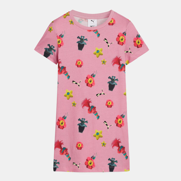 PUMA Kids' x Trolls Elongated T-Shirt Pink image number 0