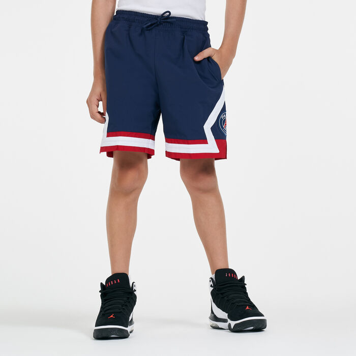 Jordan Kids' Jumpman Paris Saint-Germain Diamond Shorts Blue Jordan Kids' Jumpman Paris Saint-Germain Diamond Shorts Blue image number 0