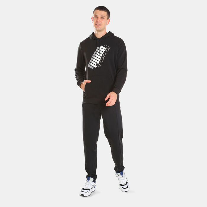 PUMA Men's Power Logo Hoodie Black image number 2