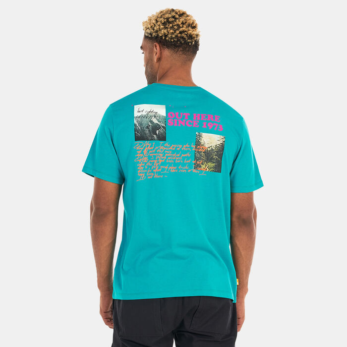 Timberland Men's Vintage Graphic Hiking T-Shirt Green Timberland Men's Vintage Graphic Hiking T-Shirt Green image number 1