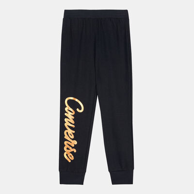 Converse Kids' Shiny Wordmark Leggings Black