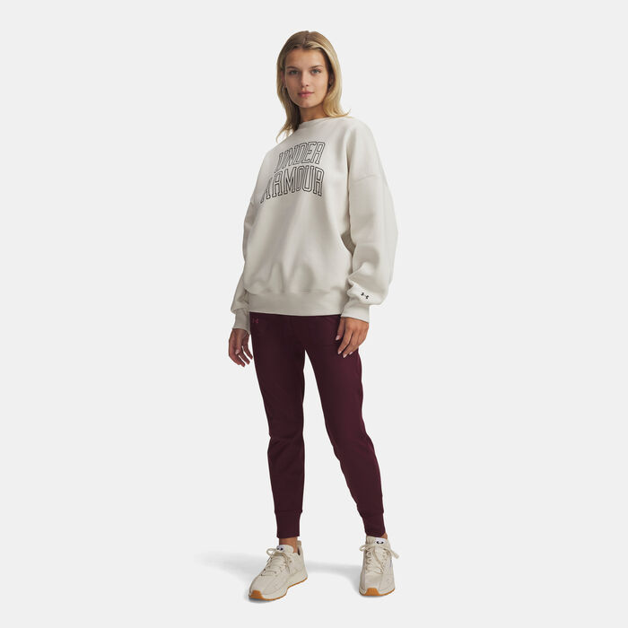 Under Armour Women's Rival Varsity Sweatshirt White image number 2
