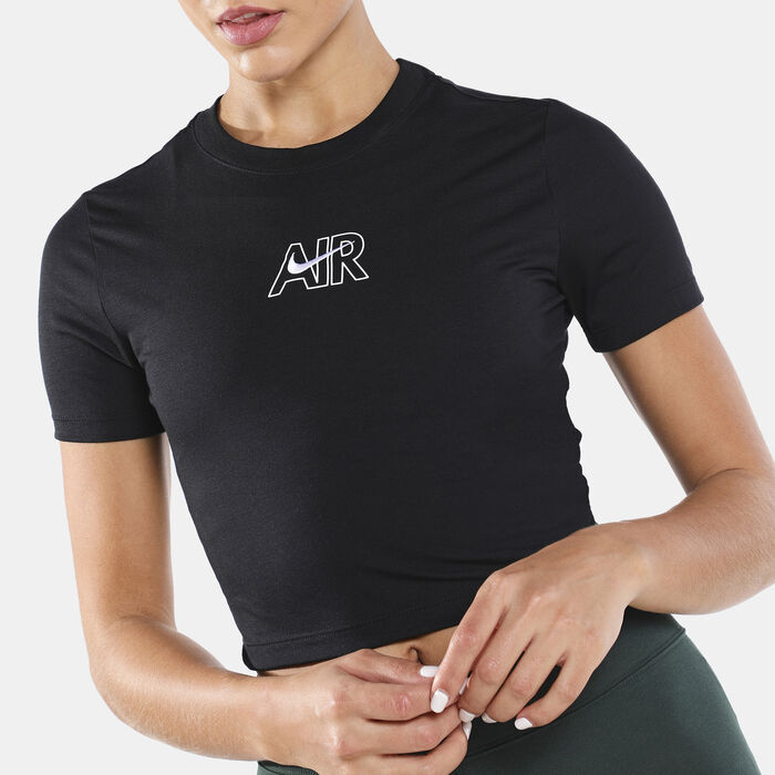 Nike Women's Sportswear Air Crop Top Black image number 3