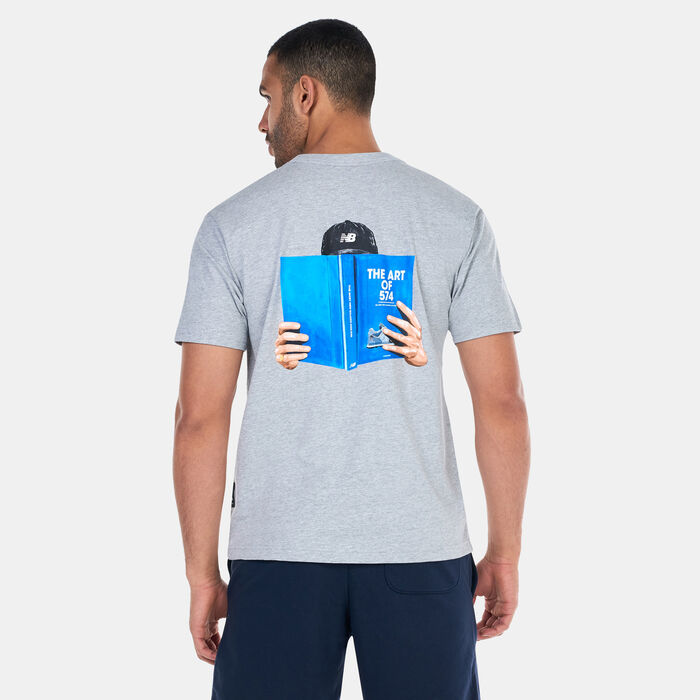 New Balance Men's Athletics Wesley Shan Literature T-Shirt Grey image number 1
