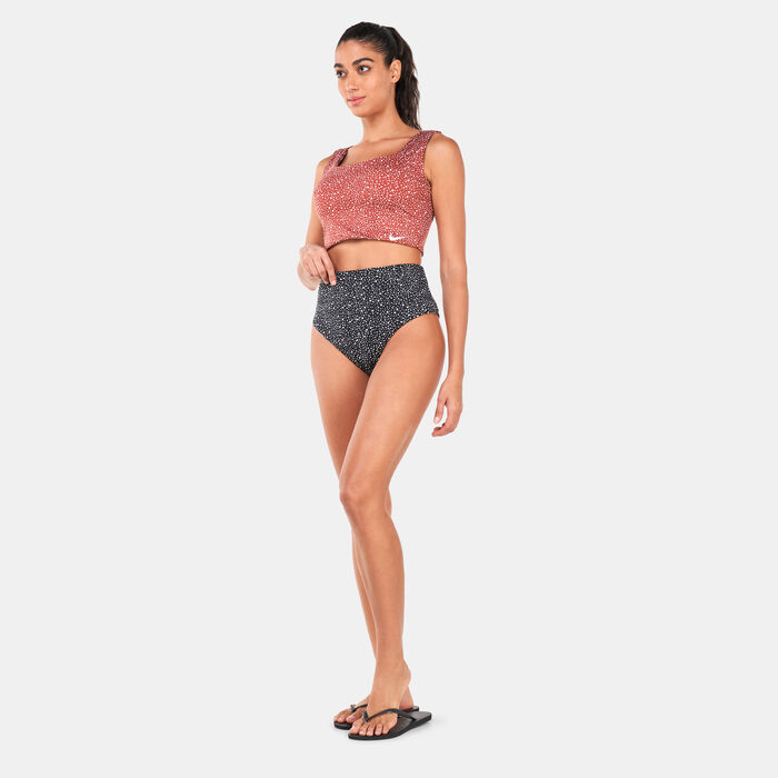 Nike Swim Women's Swim Adventure Reversible Crop Top Red Nike Swim Women's Swim Adventure Reversible Crop Top Red image number 2