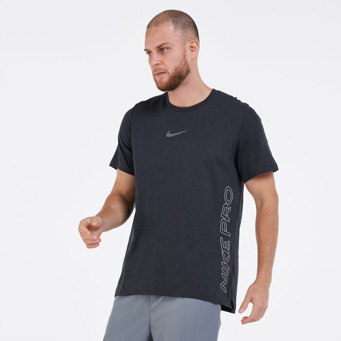 Nike Men's Pro Dri-FIT Burnout T-Shirt Grey Nike Men's Pro Dri-FIT Burnout T-Shirt Grey image number 0