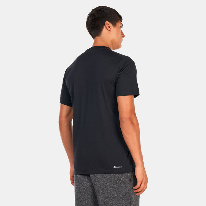 adidas Men's Train Essentials Feelready Logo Training T-Shirt Black image number 1