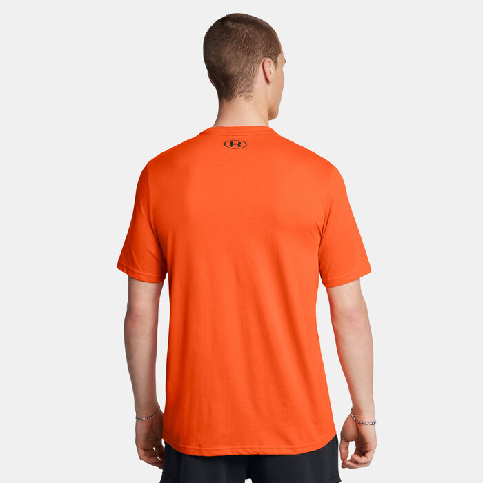Under Armour Men's Project Rock Payoff Graphic T-Shirt Orange Under Armour Men's Project Rock Payoff Graphic T-Shirt Orange image number 1