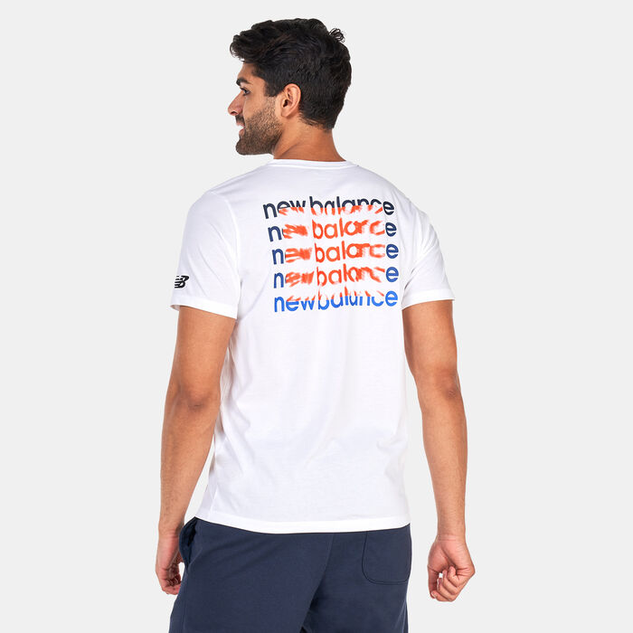 New Balance Men's Heathertech Graphic T-Shirt Grey New Balance Men's Heathertech Graphic T-Shirt Grey image number 1