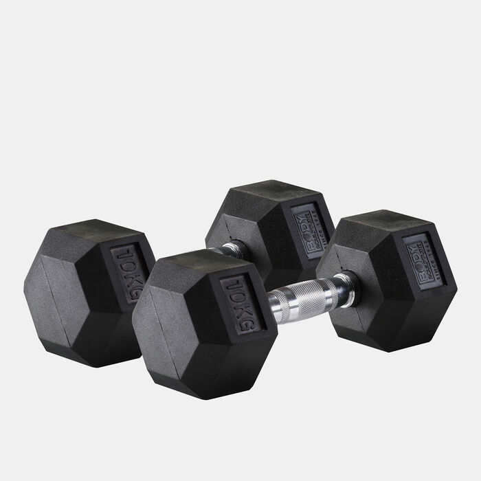 Body Sculpture Hex Rubber Dumbbell - 10Kg (1 Pair) Multi image number 0