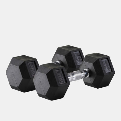 Body Sculpture Hex Rubber Dumbbell - 10Kg (1 Pair) Multi Body Sculpture Hex Rubber Dumbbell - 10Kg (1 Pair) Multi