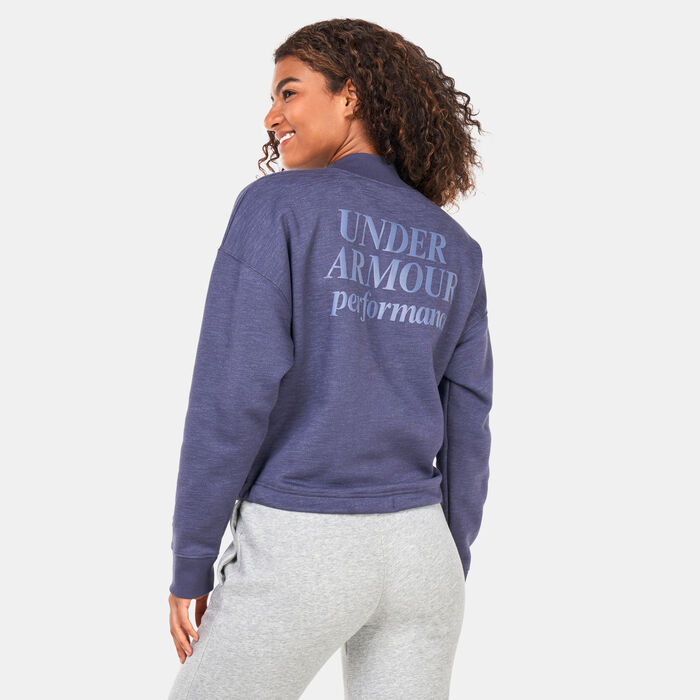Under Armour Women's Essential Script Crewneck Sweatshirt Purple Under Armour Women's Essential Script Crewneck Sweatshirt Purple image number 1