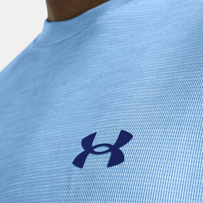 Under Armour Men's UA Tech Textured T-Shirt Blue Under Armour Men's UA Tech Textured T-Shirt Blue image number 2