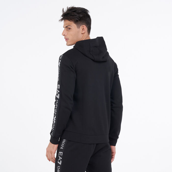 EA7 Emporio Armani Men's Train Logo Series Hoodie Black EA7 Emporio Armani Men's Train Logo Series Hoodie Black image number 1